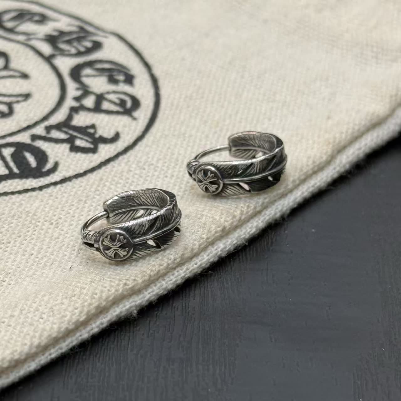 Chrome Hearts Leaf Design Earrings